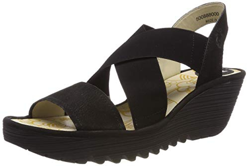 Fly London Women's Yaji888fly Sandal,Black Black 000,4 UK