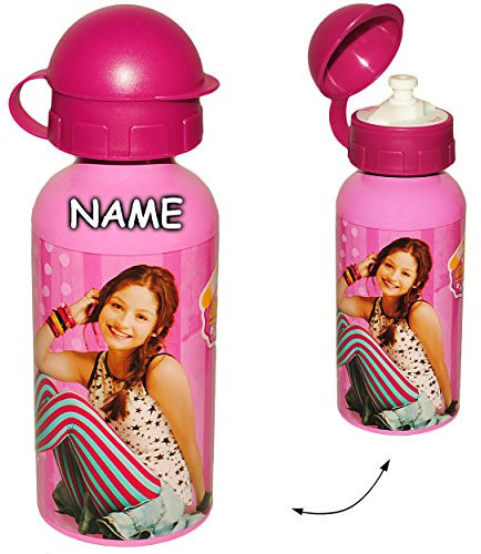 alles-meine.de GmbH Trinkflasche/Sportflasche - - Soy Luna - incl. Name - Alutrinkflasche - 400 ml - aus Aluminium - für Kinder - Aluflasche 0,4 Liter/auslaufsicher - FLA..