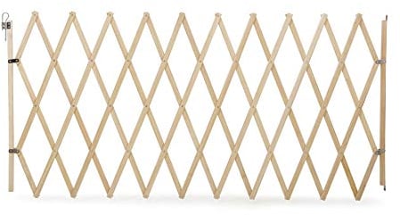Bettacare Erweiterbares Haustiergitter XL, 60 cm - 230 cm, Natur, Holz, Einziehbares Hundeschutzgitter, Absperrung