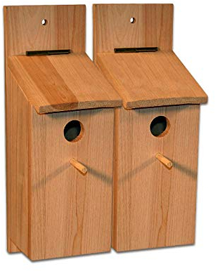 BigDean 2er Set Nistkasten Selbstbauset - 36 x 12 x 14 cm - Vogelhaus Vogelhäuschen Nisthaus Meisenhaus Kleinvögel Meisenkasten Bausatz