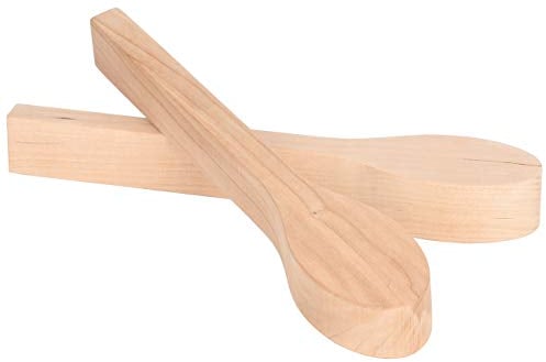 2Pcs Cherry Wood Carving Spoon Blank Unfinished Wooden Craft Whittling Kit for Whittler Starter Kids