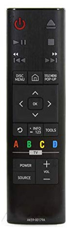 Replacement Remote Control Compatible for Samsung UBD-K8500/XU Smart 4k Ultra HD 3D Blu-ray Player