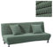 WINS Sofabezug ohne armlehnen 3 sitzer Stretch Abdeckung Husse für Sofabett Armless Sofaüberzug Sofahusse Ohne Armlehne Armeegrün
