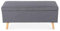 INTENSE DECO Banquette Coffre de Style scandinave Eline Tissu Gris foncé