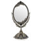 SUMTree Miroir de Maquillage Miroir décoratif Vintage Ovale et Double-Face Miroir pour Table,Photographie,Dressing (Petit,Bronze)