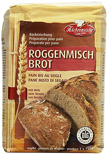 2 Packungen a 1,0 Kg Roggenmischmehl vom Shop-of-Wonder │ Backmischung Roggenmehl plus Weizenmehl │ geeignet für die Zubereitung von leckerem Brot und Brötchen