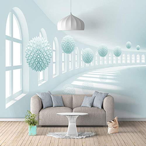 YXTSmurals Papier Peint Intissé Tapisserie Murales Panoramique 3D Simple Élégant Rond Espace Papier Peint Moderne De Papier Peint De Mur De Fond De Sofa De Salon