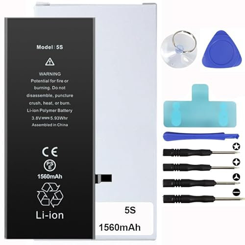 Remplacement de Batterie pour iphone. Le kit de Batterie pour iPhone Comprend Un Autocollant étanche, des Autocollants de Batterie, des Outils magnétiques. (iPhone 5S)
