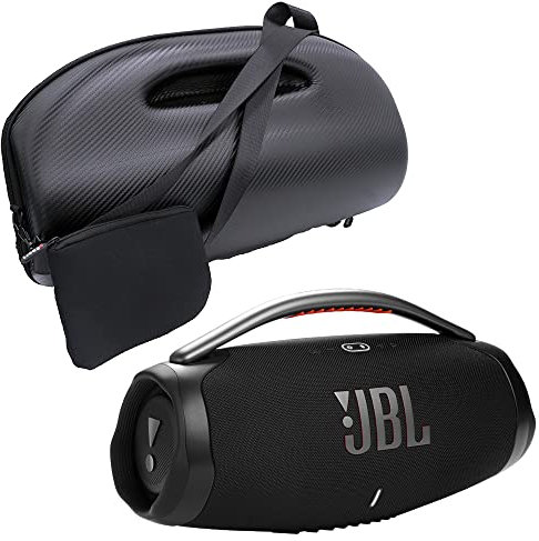 JBL Boombox 3 Waterproof Portable Bluetooth Speaker with gSport Case and Accessory Bag (Black)