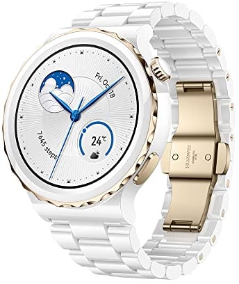 HUAWEI Watch GT3 Pro 43mm Bracelet céramique Gold/Blanc