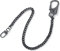 Ahiller Herren-Geldbörsenkette, Heavy Duty Schlüsselkette [Karabiner aus Legierung, Edelstahlkette], geeignet für Jeans, Brieftaschen, Taschen (1, Gunmetal grau-P)