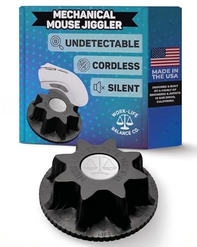 Ratón mecánico Jiggler Dispositivo indetectable – No requiere USB, no requiere software, mantiene el mouse en movimiento y la computadora despierta. El mouse inalámbrico e inalámbrico funciona durante