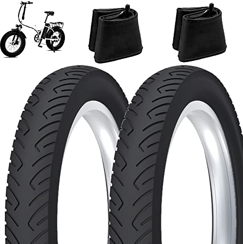 2 Reifen 20x4.0 1/4 (97-406) + Luftkammern Paar Reifen Kenda Slick Fat Bike E-Bike Fat 20