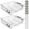 Ansobea Auszug küchenschrank Spülschrank Organizer Teleskopschublade Schrankauszug Küche Teleskopschublade 60cm Korbauszug inkl. Schienen, 2 Stück