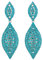 EVER FAITH Damen Ohrringe Österreichische Kristall Hochzeit Braut Charm 2 Blatt Drop Baumeln Ohrstecker Hellblau