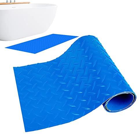 geugecy Alfombra para Escalera Piscina - PVC Alfombrilla para Piscina - Azul Alfombrilla Antideslizante para Escaleras Piscina - 90x60cm