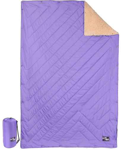 BERGTIGER® GMIATLI - 3in1 Outdoor Decke warm & gemütlich I Camping Decke wasserabweisend + Teflon EcoElite I Reisedecke Ultraleicht I Indoor & Outdoor Decke, Poncho & Schlafsack I Ripstop & Sherpa