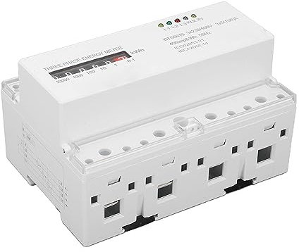 KWh Meter, Electric Meter 230V 400V 5 to 100A Din Rail KWh Meter Power Meter 3 Phase 4 Wire Energy Electricity Power Consumption, Multimeters