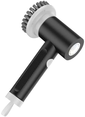 urhep Electric Cleaning Brush Household Cleaning Brush Electrical Spin Scrubber Gadgets For Home And Kitchen Cleaning Products (Color : Black)