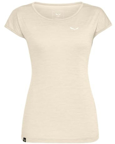 Salewa Damen Puez Melange Dry T-shirt Women Jacke, Oatmeal Melange, L EU