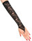ZKSXOA Brauthandschuhe Abendhandschuhe Lang Fingerlos Handschuhe mit Spitze,Geeignet für Halloween, Weihnachten, Hochzeitsfeiern,Schwarz