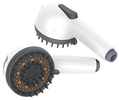 Betron Pet Dog Grooming Shower Head with Massage Brush Functionality and Water-Saving Pause Feature