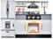 Maxmass Wooden Kids Kitchen, Children Role Play Toy Kitchen with 12 Accessories Independent Refrigerator, Ice Maker, Range Hood, Lights & Sounds, Toddler Pretend Kitchen Playset for Boys Girls