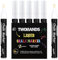 TWOHANDS Stylo Craie Pour Tableau Noir, Marqueurs à Craie liquide Effaçable Blancs (Lot de 5), Pointe Réversible, Feutre Craie pour Fenêtres, Tableaux, Enseignes, Verre,19530
