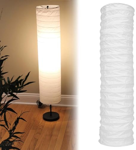 Aicharynic Abat-Jour en Papier Blanc - Lampe Suspendue de Riz - Rechange pour Chambre à Coucher - Lampe de Salon - Décoration Vintage - 94 cm de Haut