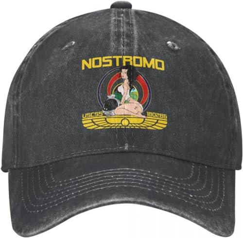 Baseballkappe Snapback Sonnenhut Vintage-Baseballkappe verstellbare Baseballmütze The Nostromo Cap Hüte Aliens Alien Weyland Yutani Corp gewaschener Denim Casquette Geschenk