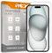 REY 2X Protector de Pantalla para iPhone 15 6,1 - 15 Pro 6,1 - 16 6,1, Cristal Vidrio Templado Premium
