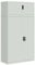 Sideboard Outdoor Balkonschrank Geräteschrank Garage Schrank - Aktenschrank Hellgrau 90x40x180 cm Stahl für Schlafzimmer Wohnzimmer Küche Büro