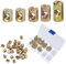 Forhandy 50 Stück M6 Quermutterbolzen, Zylindermutter Kohlenstoffstahl Barrel Muttern 11mm 12mm 13mm 15mm 20mm, Schlitz Zylindermuttern für Kinderbetten Stühle Möbelbetten
