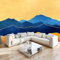 Vlies Fototapete Abstrakte Berge - Foto Tapete Schlafzimmer Wohnzimmer Moderne Vliestapete 200 x 140 cm Wandtapete Motivtapeten Bildtapete 3D Effekt Wand Dekoration
