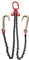 Chain Winch Brothers With J Hooks - 8mm 2 Leg Chain - Winch Assist - Recovery Tow Chain (1 Metre Total Length)