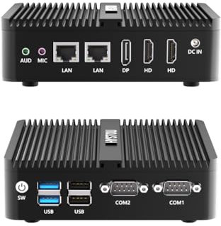 HYSTOU Mini PC Lüfterlos N100: Fanless Mini PC 8GB Ram 128GB SSD N100 Mini PC für Industrie Home Server