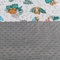 Generisch ★ Babydecke mit Namen und Datum Bestickt ★ Baumwolle ★75x100 cm ★ Füllung ★personalisiert (Grau - Madagaskar)