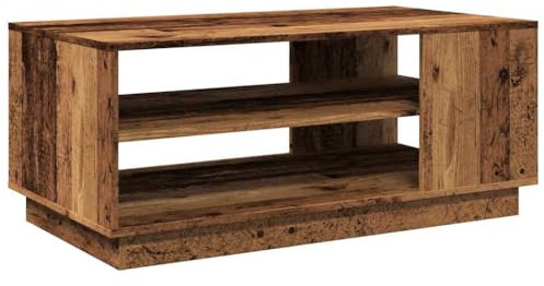 vidaXL Couchtisch, Beistelltisch mit Stauraum, Kaffeetisch Sofatisch für Wohnzimmer, Wohnzimmertisch, Modern, Altholz-Optik Holzwerkstoff