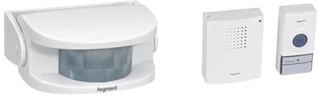 LEGRAND - Détecteur de mouvement IP20 pour kits carillons radio Confort et Sérénité avec Kit carillon radio sans fil Essentiel - blanc