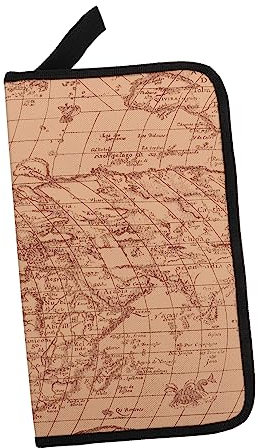 Gatuida Weltkarte DVD Hülle Für Discs Aufbewahrungstasche Mit Reißverschluss Für Auto Und Zuhause Gelbes Design Organizer Für Sichere Lagerung Von DVDs