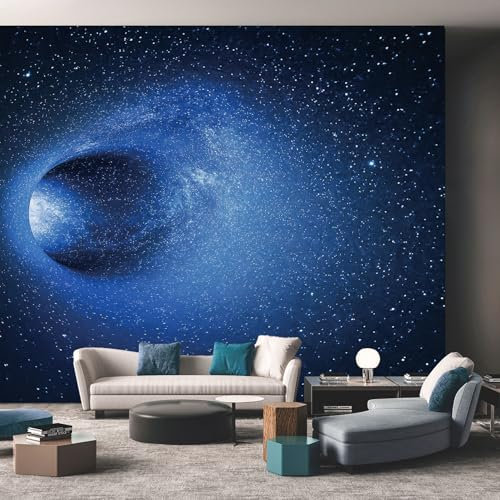 3D Wormhole Mural Wallpaper, Optical Illusion Wallpaper for Bedroom, Living Room, TV Backdrop, Office, Hotel Wall Background Decoration Non-Woven Wall Paper 250 x 175 cm (WxH) &MJH245