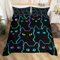 Homewish Housse de Couette 140x200 Enfant Fille Chat 1 Personne, Parure de Lit Adolescent Chat Noir, Sets de Housses de Couettes Animaux de Dessin Animé, avec 1 Taie d'oreiller 65x65 cm