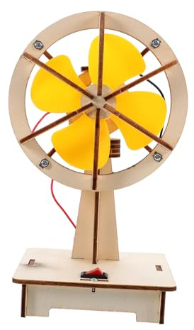 Garneck 1 Ensemble Jouets D'expérience Scientifique Science Trousse Aesh Jouets pour Enfants Kit D'expérience Scientifique Intéressant Ventilateur Assemblé à La Main Plastique Jaune
