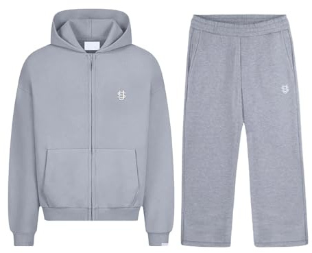 Herren Hellrosa Jogging Anzug Trainingsanzug Sportanzug Sporthose Gym Tracksuit Atmungsaktiv Reißverschluss Sweatjack Elastische Taille Jogginghose Casual Hausanzug für Freizeit Sport Hellviolett xxl