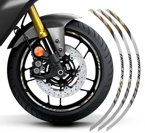 Az Graphishop Felgenaufkleber kompatibel mit Yamaha Tracer 9 GT 2025 Kit für 2 Felgen Motorradzubehör Made in Italy FM-CI-016 (Ceramic Ice)