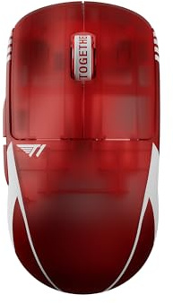 Pulsar Gaming Gears X2 Crazylight Gaming-Maus kabellos, Mini, T1 (Rot) | Ultraleicht 1.27 oz (36g), Symmetrisch, Flache Seiten, Mittelhoher Heckbuckel, Fingertip-/Claw-Griff, XS-1, 32K DPI, 8K