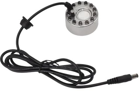 Zonizforceal Generador de Niebla con 12 LED, atomizador de Niebla ultrasónico Colorido con Interfaz de CC 5 V, humidificador Impermeable para Fuentes de Agua, estanques, rocallas y acuarios en