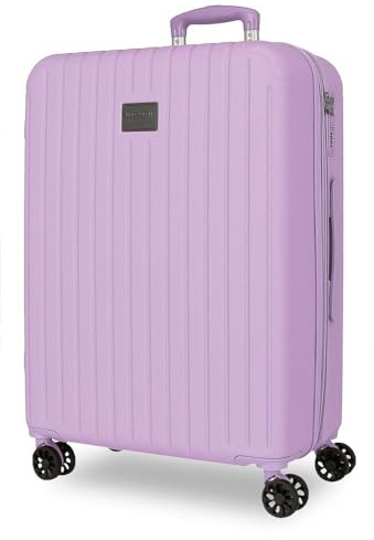 MOVOM Joumma Timber Large Viola Valigia 53x78x31 cm Rigido ABS Lucchetto a Combinazione Integrato 108L 4.2kg 4 Doppie Ruote