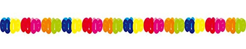 Folat NEU Girlande Zahl 60 aus Buntem Papier, 6 m
