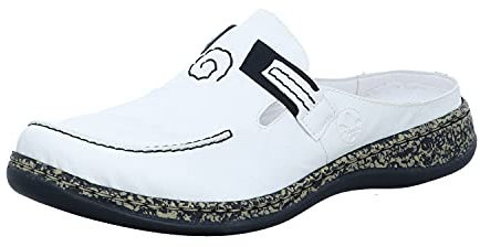 Rieker Women's 46393 Clogs, White, 8 UK